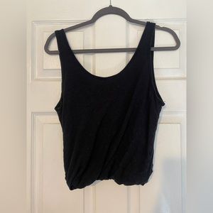 Free People Slouchy Black Tank Top